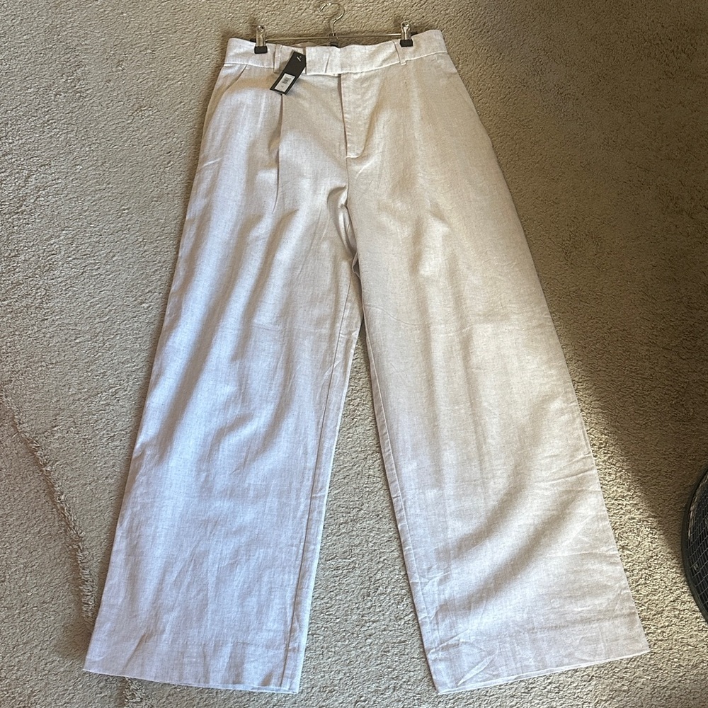 NWT Banana Republic Linen Wide-Leg Trousers